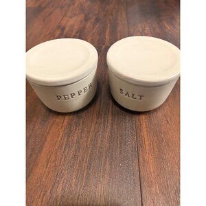 Hearth & Hand With Magnolia Farmhouse Salt & Pepper Cellars Bowls w/Lids Set